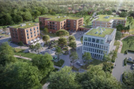 Neubau eines Wohn- und Gewerbequartiers mit 3 Bauteilen und Quartiersplatz, Haldensleben